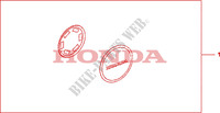CRANKCASE ORNAMENT SET QUASAR SILVER für Honda CBF 1000 F ABS 2010