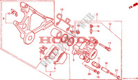 HINTERRAD BREMSSATTEL (CB750F2) für Honda SEVEN FIFTY 750 1994