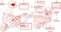 WARNETIKETT(FES1259/A9)(FES1509/A9) für Honda S WING 125 FES SPECIAL 2009