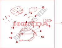 TOPCASE 35 L VELVET RED METALLIC für Honda SH 300 SPORTY ABS SPECIAL E 2009