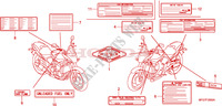 WARNETIKETT für Honda CB 600 F HORNET ABS 2007