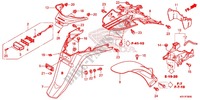 KOTFLÜGEL HINTEN / KENNZEICHENLEUCHTE für Honda SH 125 D 2013
