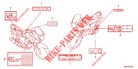 WARNETIKETT (CBF125MA/B/D) für Honda CBF 125 2010