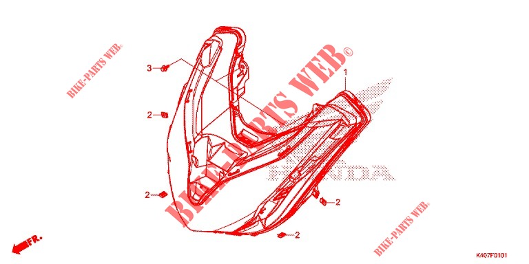 SCHEINWERFER (NSS125ADK) für Honda FORZA 125 TOP BOX 2ED 2020