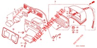 HECKLEUCHTE/KENNZEICHENBELEUCHTUNG für Honda REBEL 250 Pull back handle, TYPE III 1990