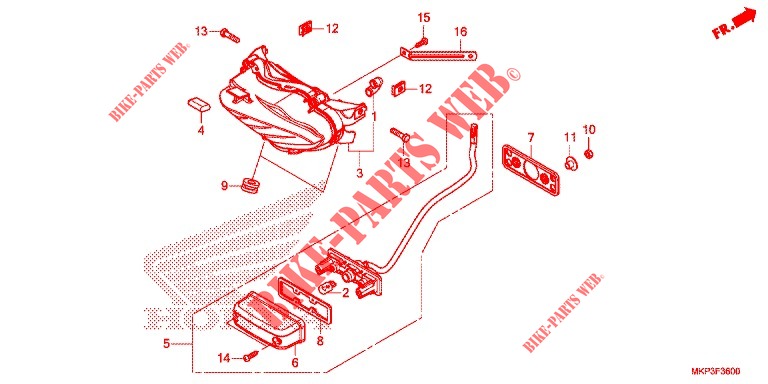HECKLEUCHTE für Honda CBR 500 R 2019 2020