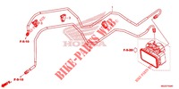 H. BREMSSCHLAUCH/BREMSLEITUNG für Honda CB 500F ABS BLANC, ROUGE 2014