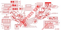 WARNETIKETT für Honda NC 750 X ABS DCT 2020