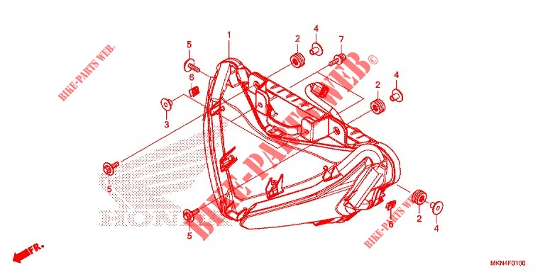 SCHEINWERFER für Honda CBR 650 R ABS 2020