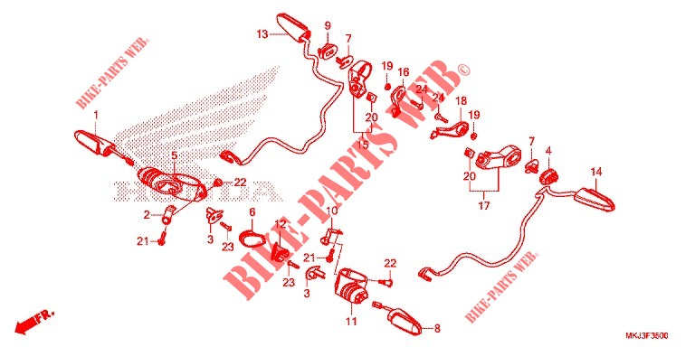 BLINKER für Honda CB 1000 R ABS 2020