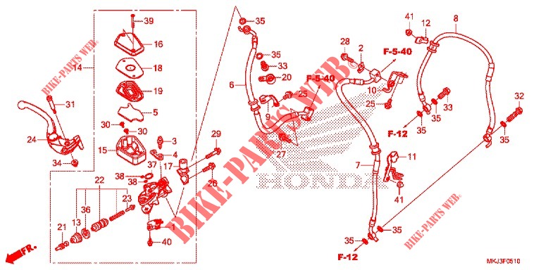 HAUPTBREMSZYLINDER, VORNE ZYLINDER für Honda CB 1000 R ABS 2020