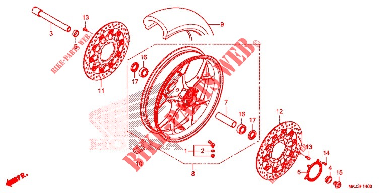 VORDERRAD für Honda CB 1000 R ABS 2020