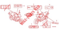 WARNETIKETT   für Honda CB 600 F HORNET ABS 2011