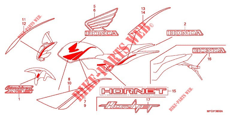 MARKE  für Honda CB 600 F HORNET 2011