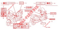 WARNETIKETT   für Honda SILVER WING 600 ABS 2010
