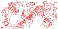 KOFFERRAUMBEHAELTER (GL1800C/D/E/F/G/H) für Honda GL 1800 GOLD WING ABS NAVI RED 2015