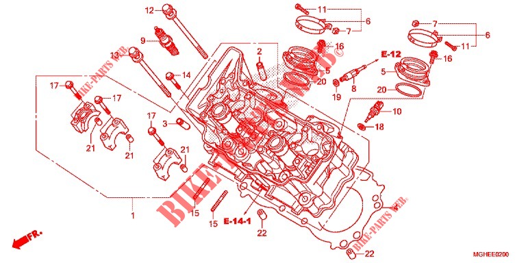 ZYLINDERKOPF  für Honda CROSSTOURER 1200 DCT 2014