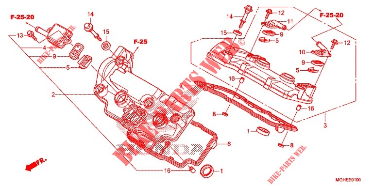 ZYLINDERKOPFDECKEL  für Honda CROSSTOURER 1200 DCT 2014