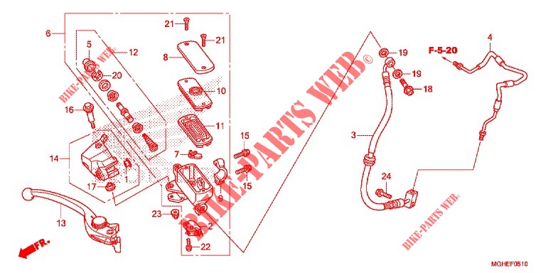 VORDERRADBREMSE  für Honda CROSSTOURER 1200 DL 2014