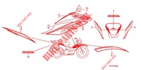MARKE/STREIFEN (CFT125MRCA) für Honda XRM 125 MOTARD, CASTED WHEELS 2012