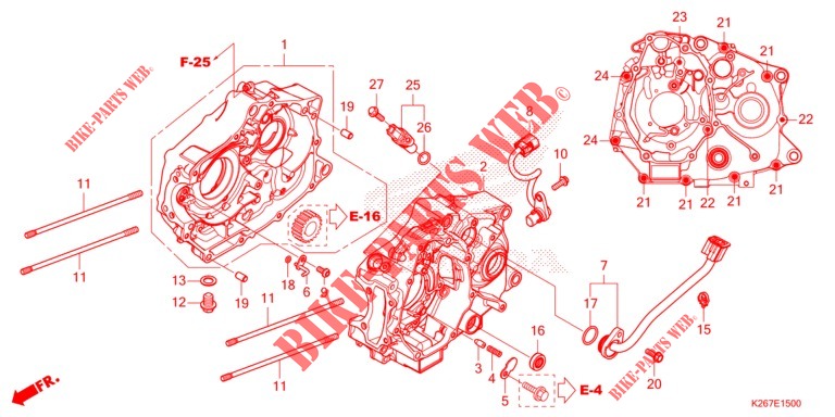 KURBELGEHAEUSE   für Honda MSX 125 ABS 2021