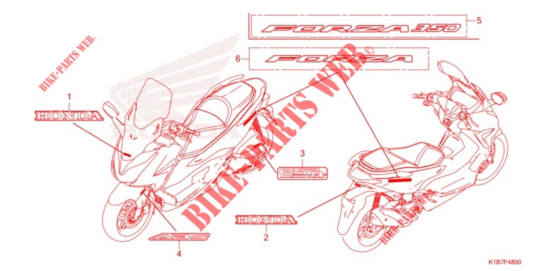 MARKE/EMBLEM  für Honda FORZA 350 2021