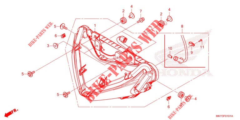 SCHEINWERFER  (CBR650RA) für Honda CBR 650 R ABS 2022