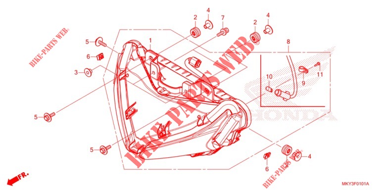 SCHEINWERFER  (CBR650RA) für Honda CBR 650 R ABS 35KW 2022