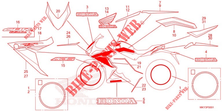 MARKE  (CBR650RA) für Honda CBR 650 R ABS 2022