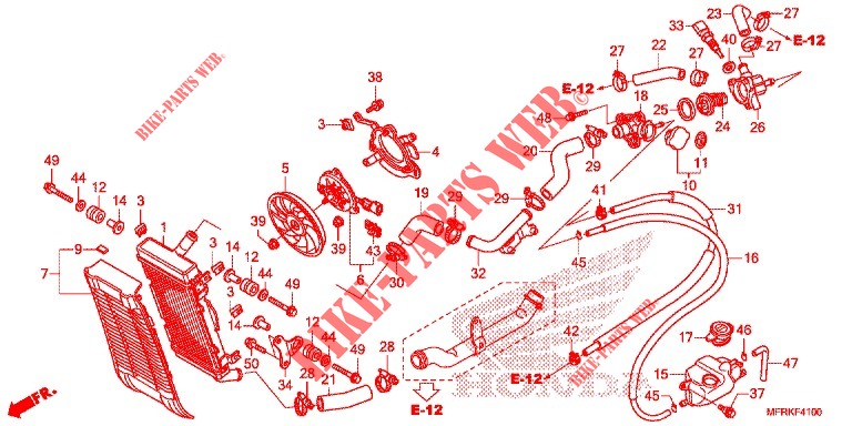 KUEHLER für Honda VT 1300 C FURY ABS YELLOW 2022