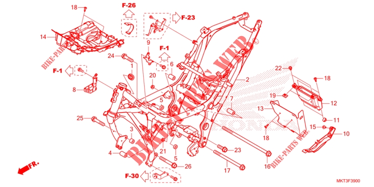 RAHMENKOERPER für Honda X ADV 750 LOWER 2023