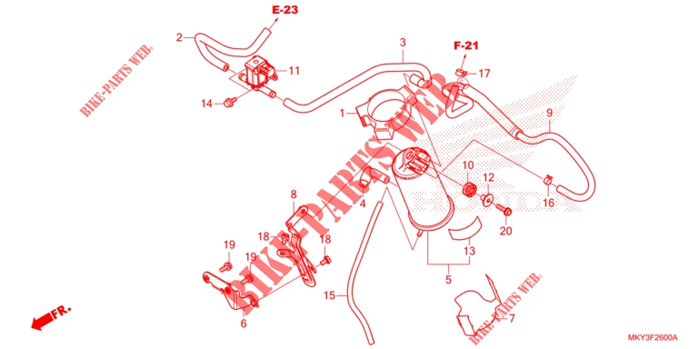 AKTIVKOHLEBEHAELTER für Honda CBR 650 R 2023
