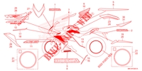 EMBLEM/STREIFEN für Honda CBR 650 R 2023