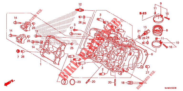 ZYLINDERKOPF für Honda VFR 800 F 2015
