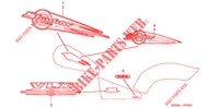 EMBLEM/STREIFEN für Honda SHADOW 600 VLX DELUXE 2003