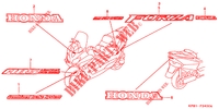 EMBLEM/STREIFEN für Honda FORZA 250 ABS S IDLE STOP 2001