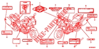     ETIQUETTE DE PRECAUTIONS (CB1300S/SA/TA) für Honda CB 1300 SUPER BOL DOR 2012
