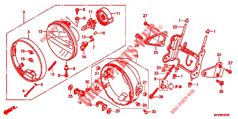    PROJECTEUR (CB1300/A) für Honda CB 1300 SUPER FOUR ABS 2011