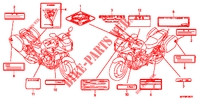     ETIQUETTE DE PRECAUTIONS (CB1300S/SA/TA) für Honda CB 1300 SUPER BOL DOR ABS 2011