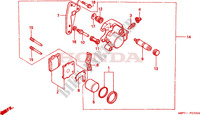 VORDERRAD BREMSSATTEL für Honda CR 80 R 2000