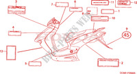 WARNETIKETT für Honda X8R 50 CROSS SPORT 2000