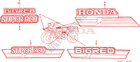 STREIFEN/EMBLEM(3) für Honda ATC 250 BIG RED miles and km 1987