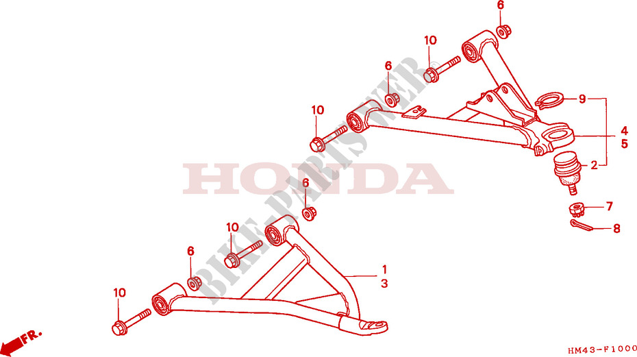 ARM, VORNE für Honda TRX 300 FOURTRAX 1996