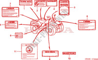 WARNETIKETT(CM/U) für Honda FOURTRAX 450 FOREMAN 4X4 Electric Shift 2002