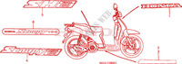 MARKE/STREIFEN(3) für Honda SCOOPY 100 AZUL METALICO 2000