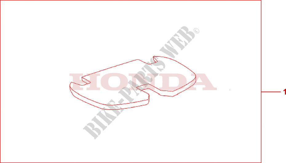 TOP BOX MAT für Honda AROBASE 125 STOP AND GO 2001