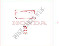 TOP BOX PILLION PAD (LOW) für Honda 125 VARADERO DELUXE 2007