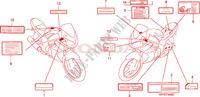 WARNETIKETT (CBR125R/RS/RW5/RW6/RW8) für Honda CBR 125 2004