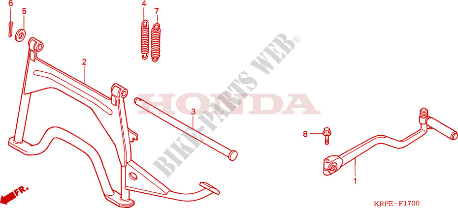 KICKSTARTER ARM/STAENDER für Honda SCV 100 LEAD 2005