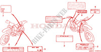 WARNETIKETT für Honda XR 650 Kumamoto factory 2003